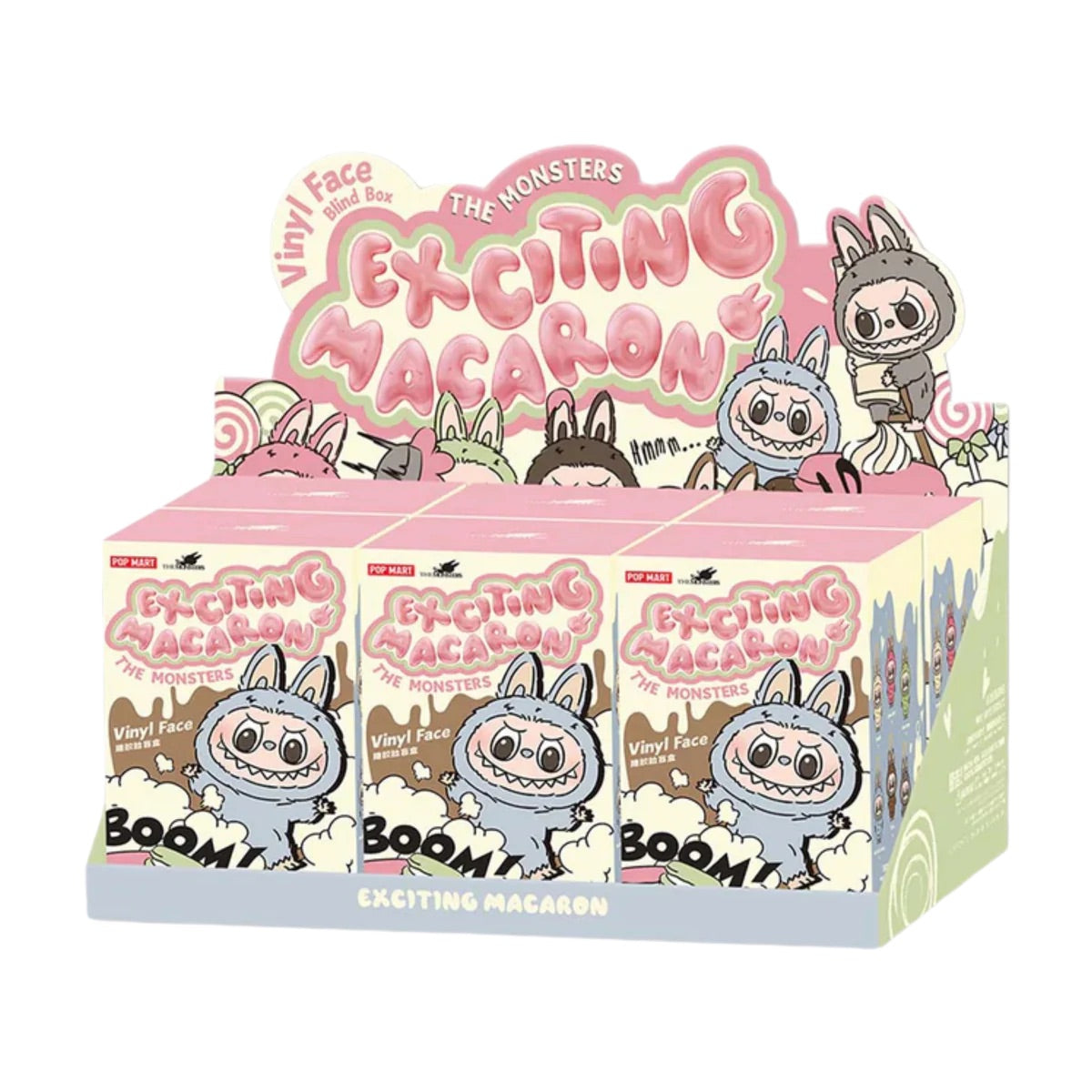Pop Mart Original Labubu Aufregende Macaron Blind Box – Vinyl-Plüsch-Anhänger