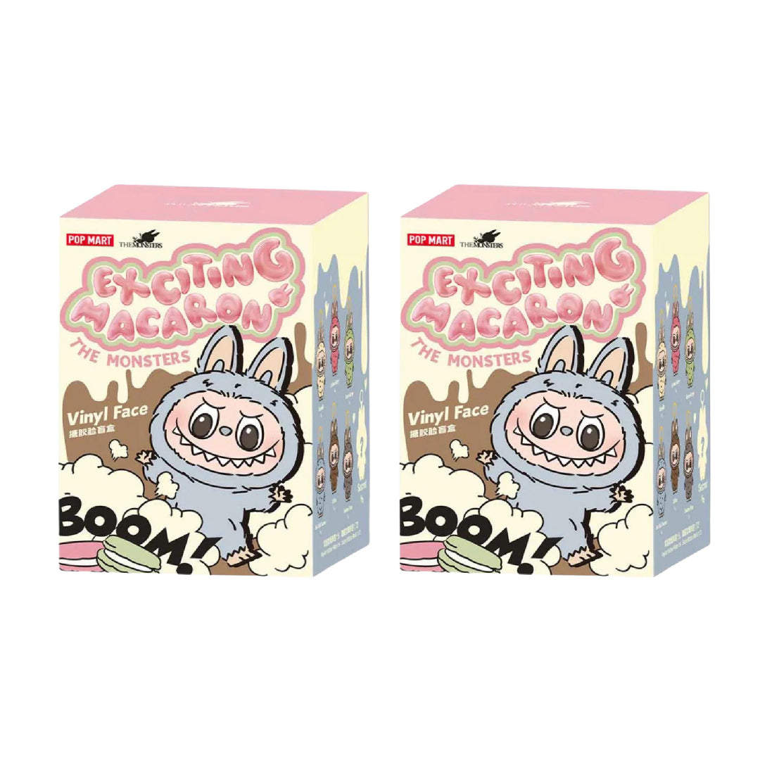 Pop Mart Original Labubu Aufregende Macaron Blind Box – Vinyl-Plüsch-Anhänger