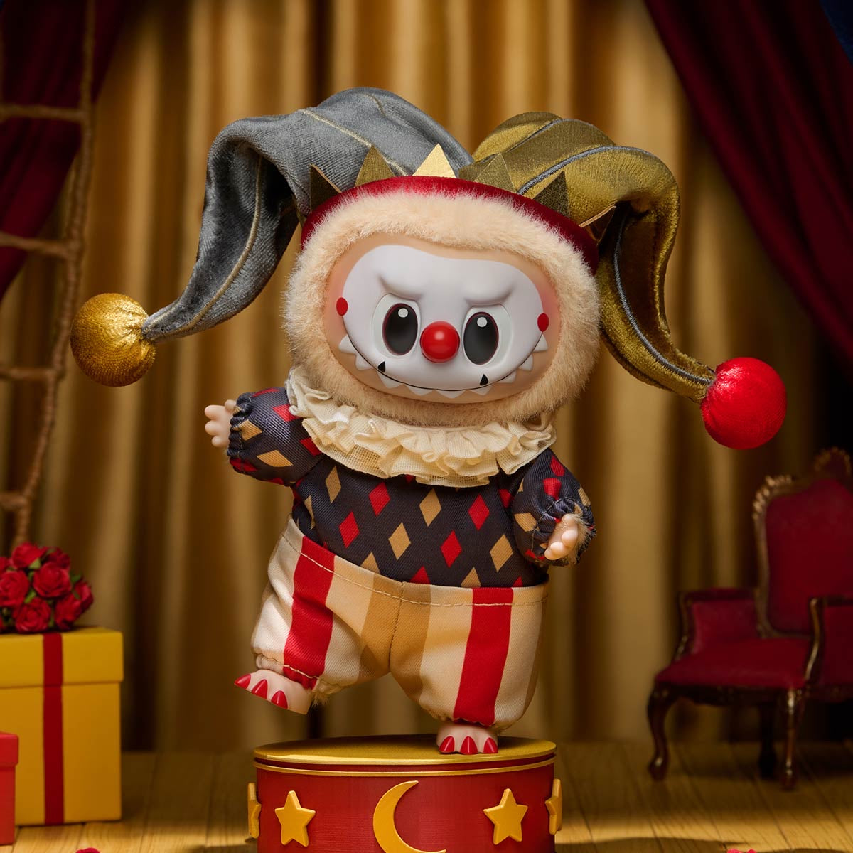 Limited Set WHY SO SERIOUS - Labubu Juggling Clown, Moonlit Mask Secre