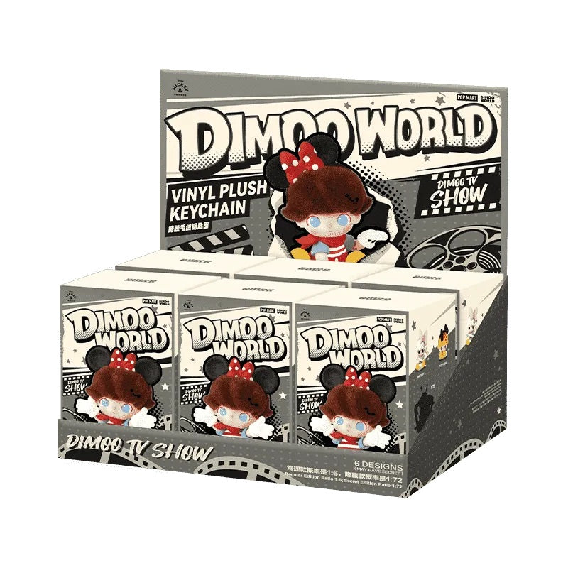 Pop Mart DIMOO World x Disney Series Vinyl Plush Keychain Single Blind Box
