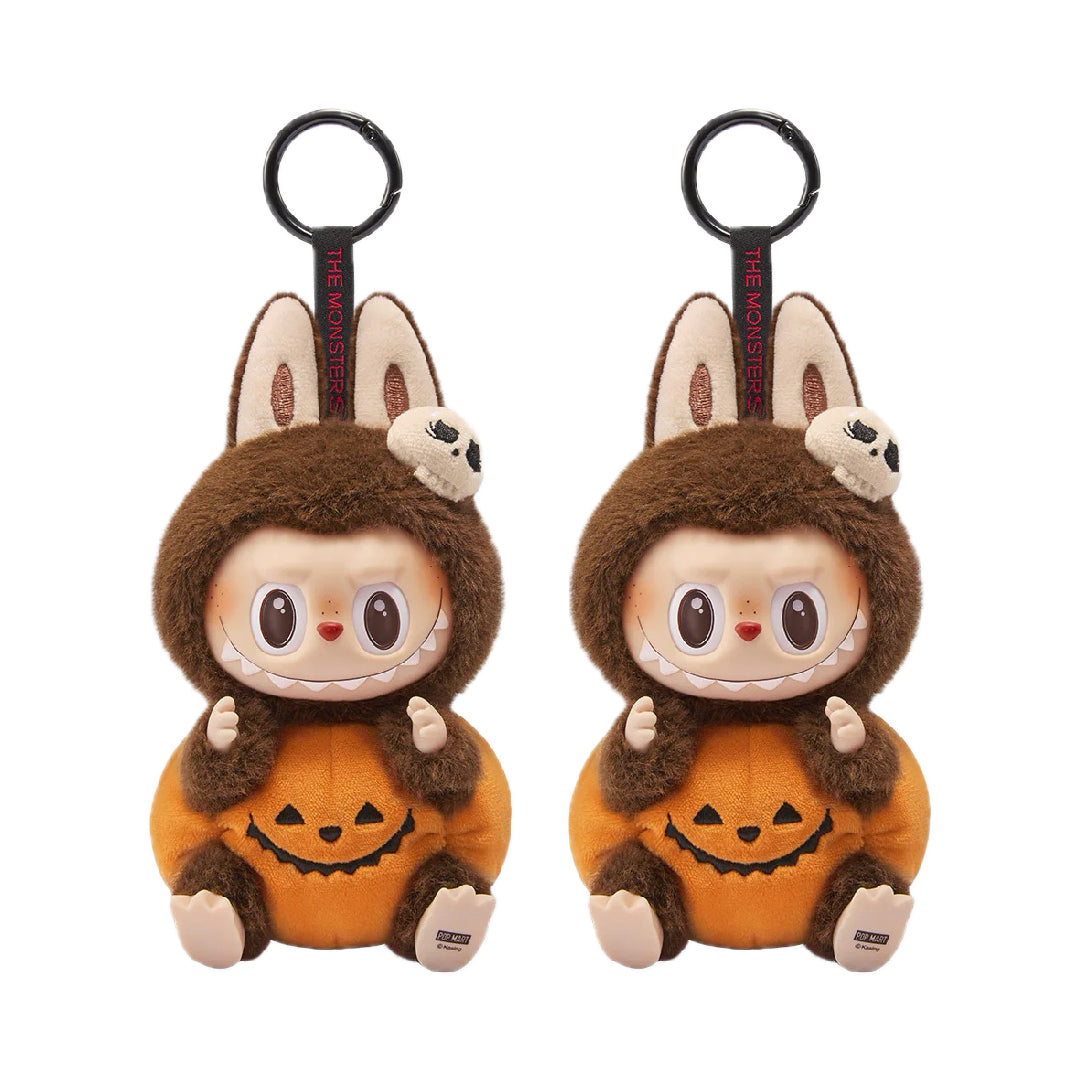Pop Mart Labubu Happy Halloween Party Series-Sitting Pumpkin Vinyl Plush Pendant